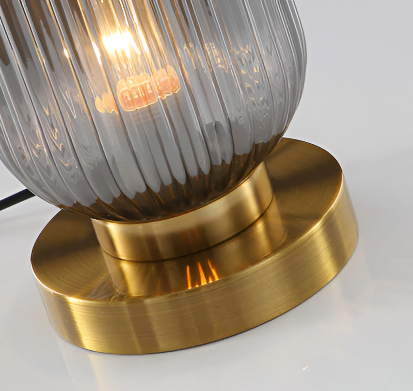 Oriantha - Nordic Table Lamp with Ribbed Glass