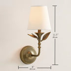 Iselynn Vintage Flower Antique Brass Wall Light