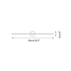 Modern Style Double Stem Linear Minimalist Wall Light