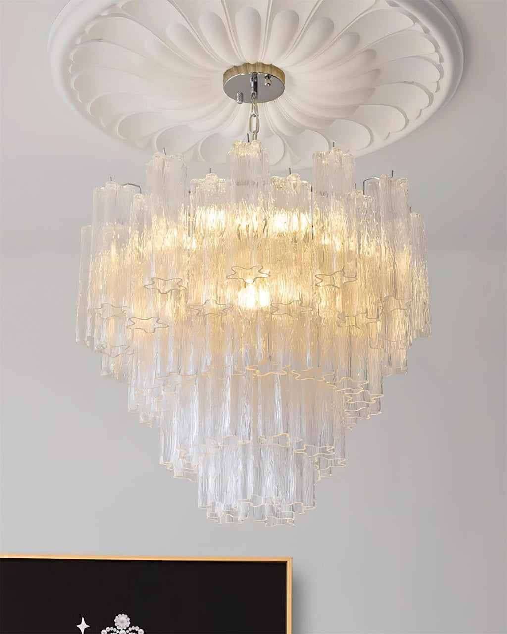 Crystal Chandelier Glass Cascades in Levels