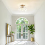 Flora Glass Semi Flush Mount Ceiling Light