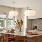 Heatra Tiered Opal Glass Pendant Light