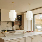 Heatra Tiered Opal Glass Pendant Light