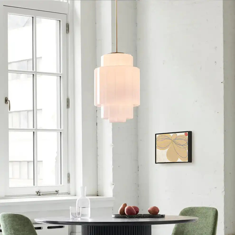Heatra Tiered Opal Glass Pendant Light