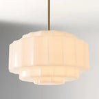 Heatra Tiered Opal Glass Pendant Light