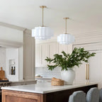 Heatra Tiered Opal Glass Pendant Light