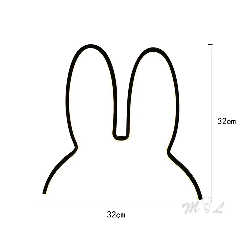 USB Rechargeable Rabbit Night Light with Ambient Lighting - BunnyLight