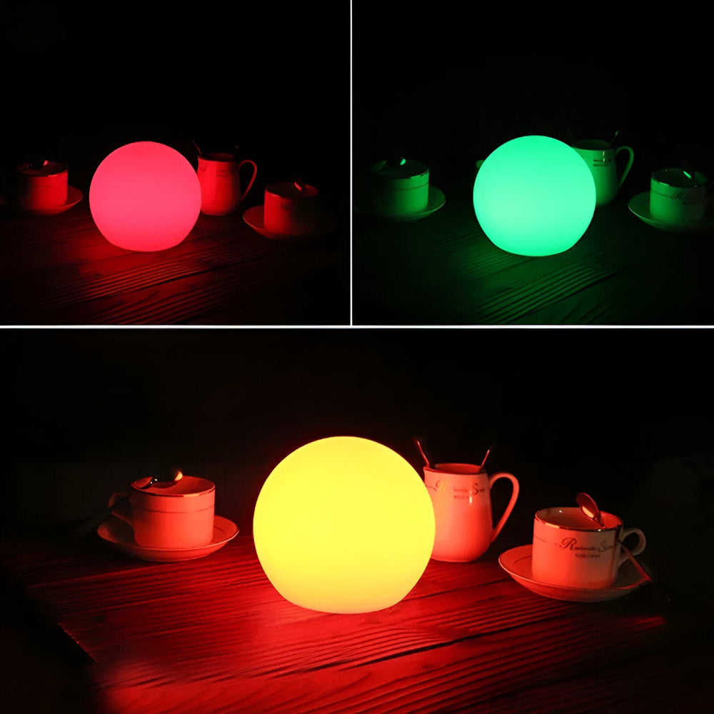 Thessara - LED Table Lamp with Dynamic Color Change in Sphere Shape
