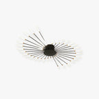 Wesley Flush-Mount Ceiling Light Fireworks, Black/Gold