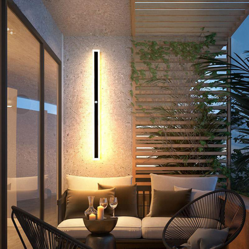 Arisha Modern LED Outdoor Wall Light Black Metal Garden/Balcony