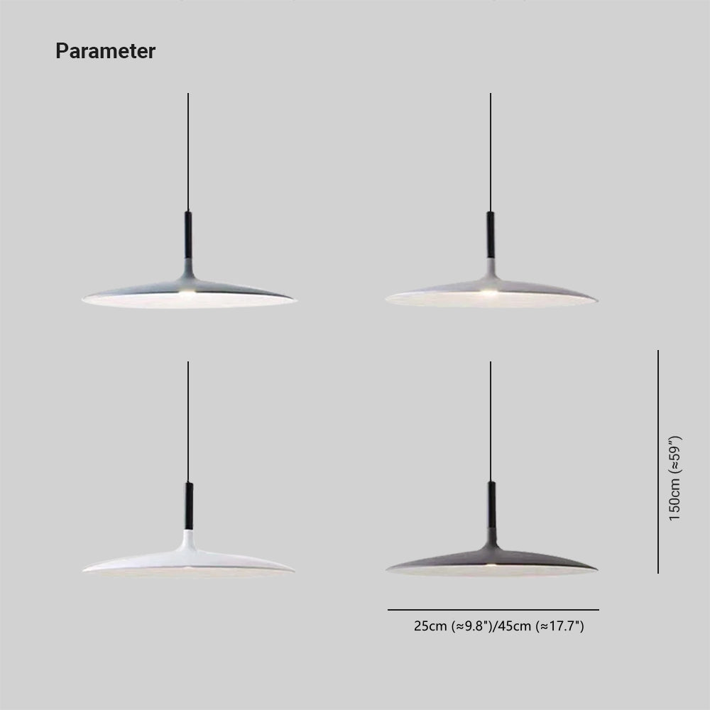 Aria Pendant Light Dome Black/Red/White/Light Gray/Army Green