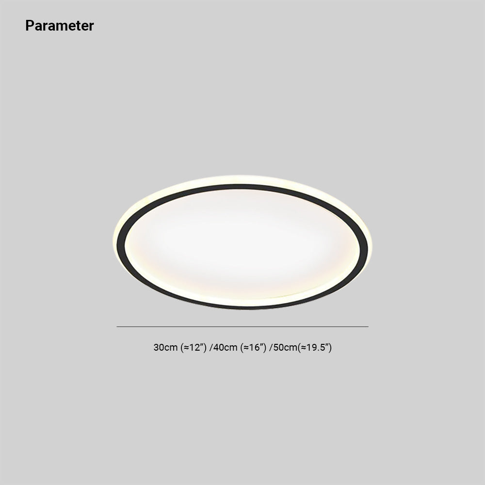 Quasso Modern Round Ceiling Light White/Black. Living Room