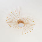 Wesley Modern Linear Firework Ceiling Light Black/Gold