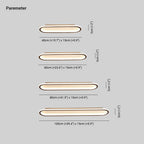 Arisha Ceiling Light Rectangular Black/Gold Bedroom/Living Room