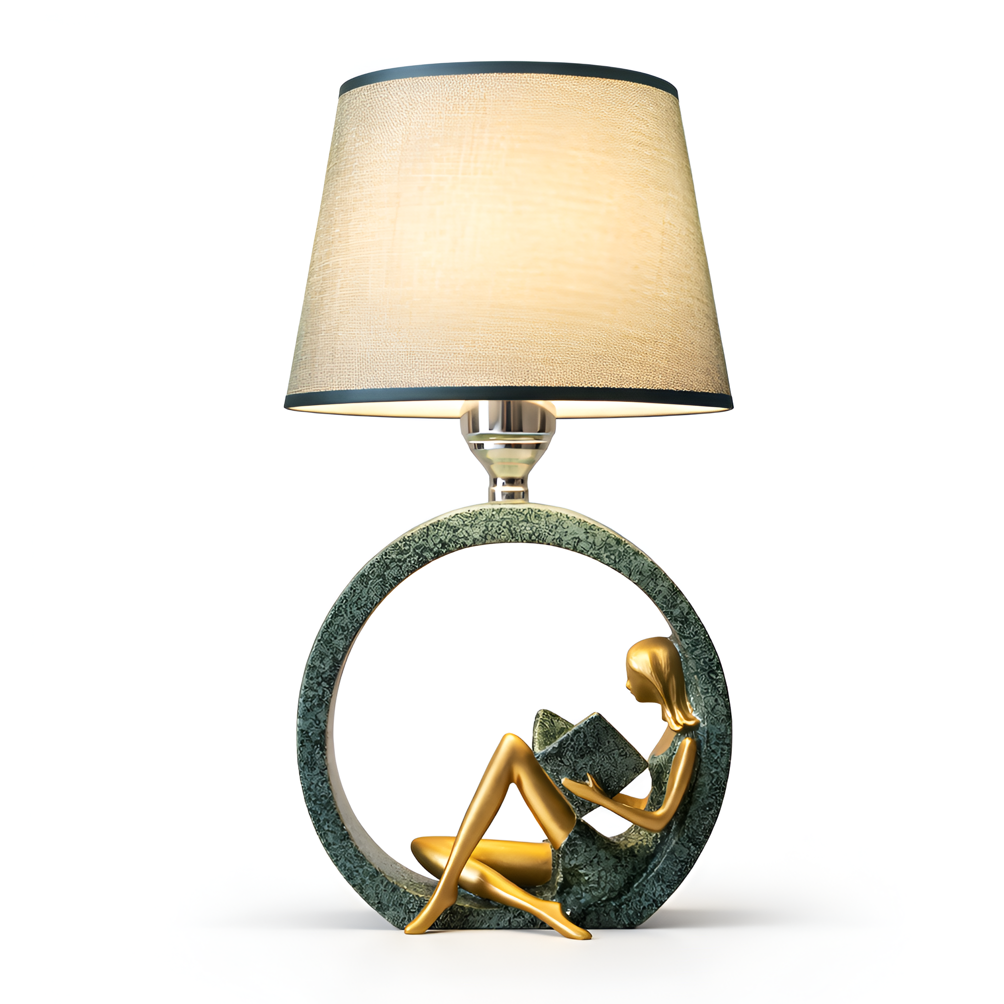 Banjo - Reading Girl Guitar Boy Table Lamp Nordic Decor