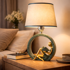 Banjo - Reading Girl Guitar Boy Table Lamp Nordic Decor