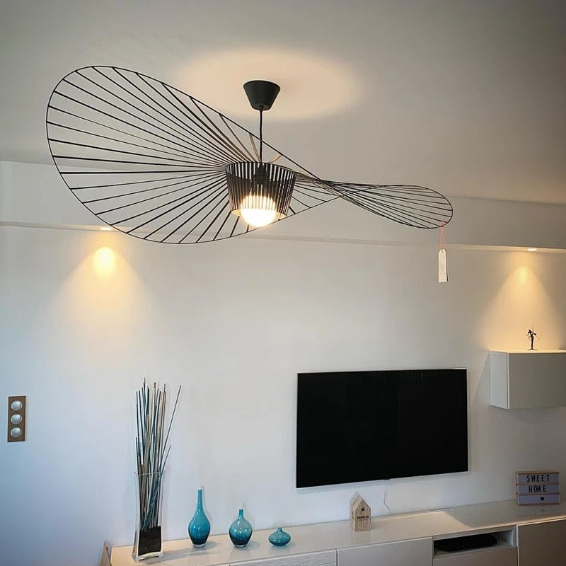 Zenro Modern Wave Suspension. Fabric. Black/Brown/Gold/White. Living Room