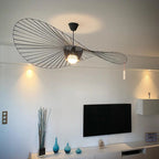 Zenro Modern Wave Suspension. Fabric. Black/Brown/Gold/White. Living Room