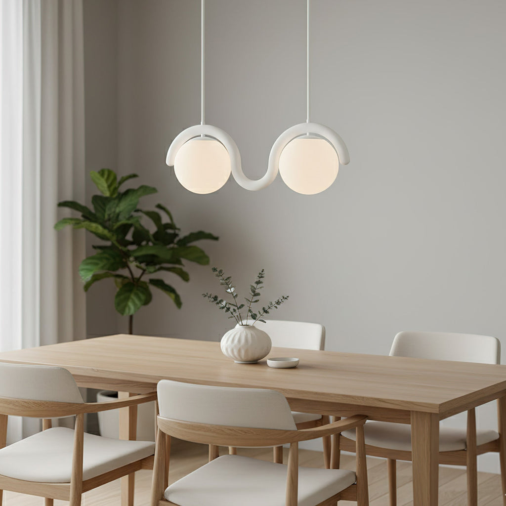 Uveta Linear Chandelier Red & Silver