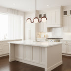 Uveta Linear Chandelier Red & Silver