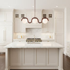 Uveta Linear Chandelier Red & Silver