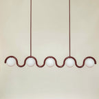 Uveta Linear Chandelier Red & Silver