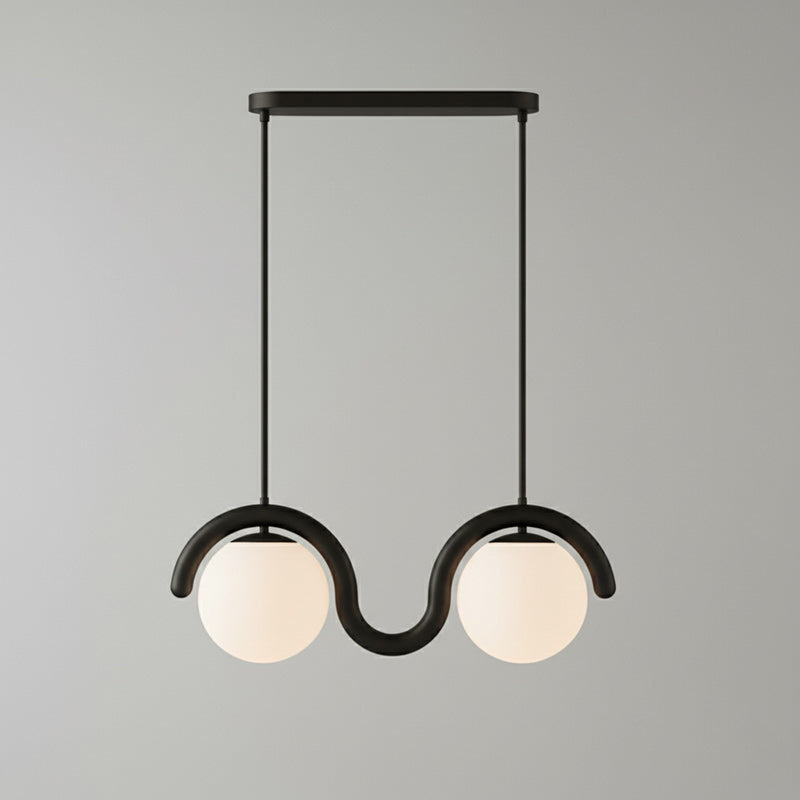 Uveta Linear Chandelier Red & Silver