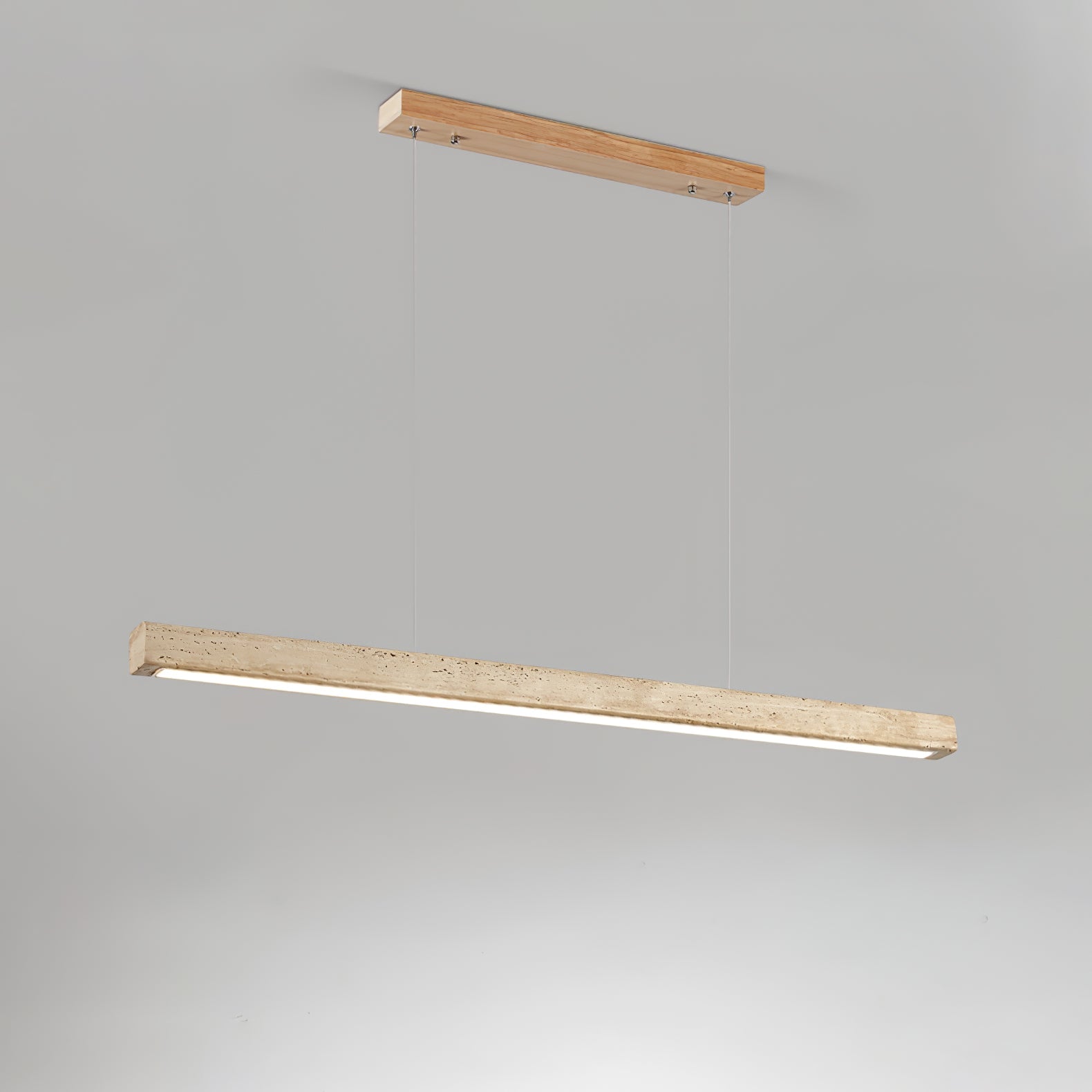 Imiror Minimalist Travertine Linear Pendant Light