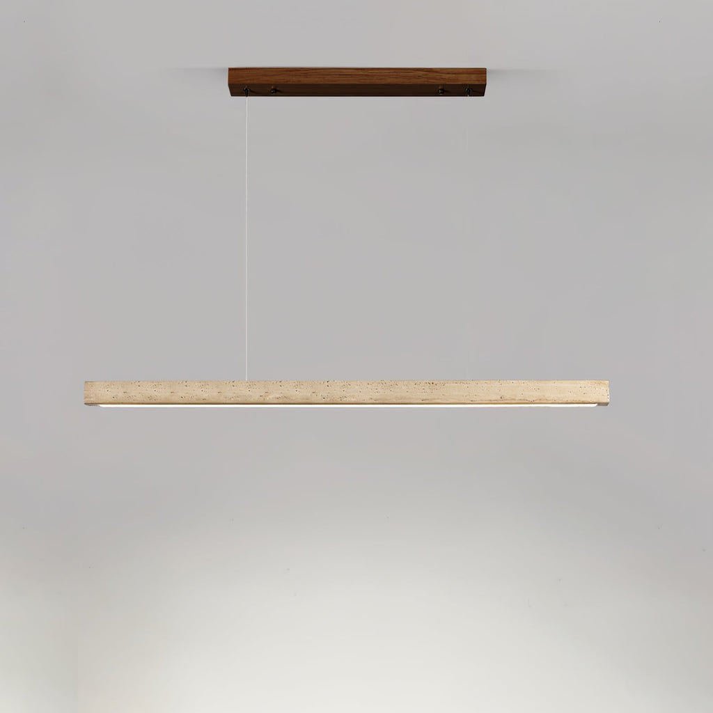 Imiror Minimalist Travertine Linear Pendant Light