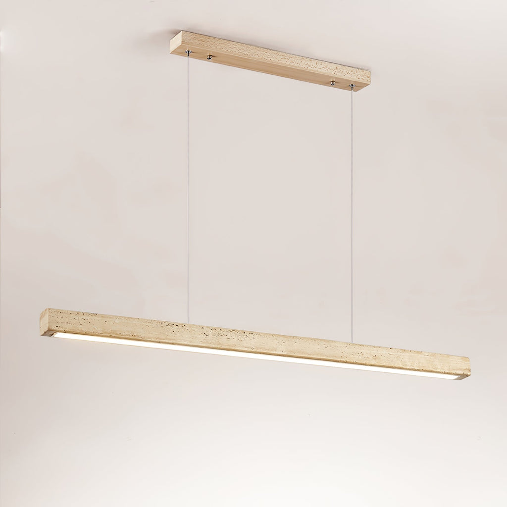 Imiror Minimalist Travertine Linear Pendant