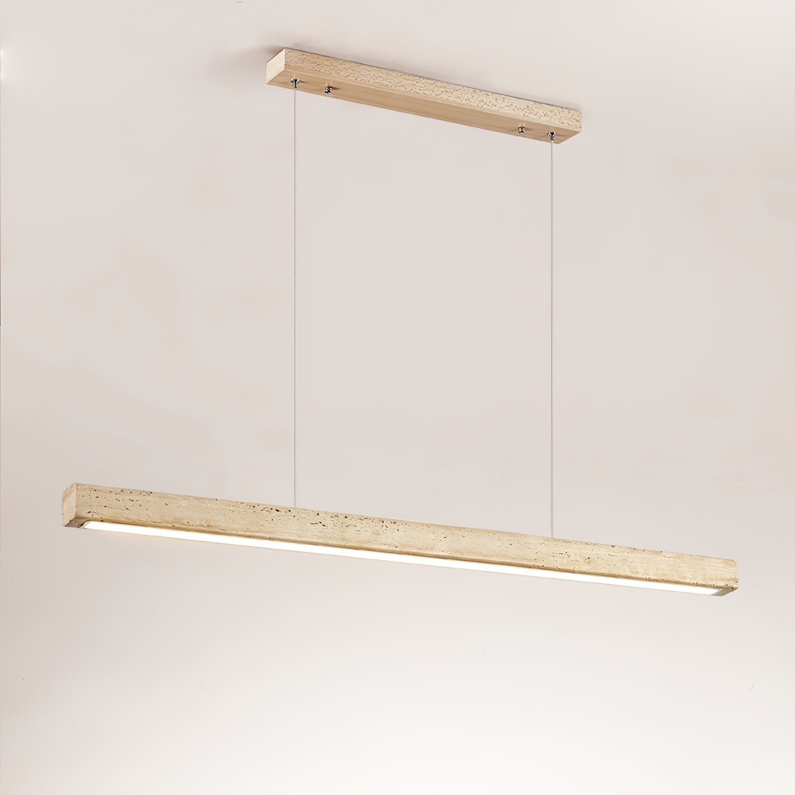 Imiror Minimalist Travertine Linear Pendant Light