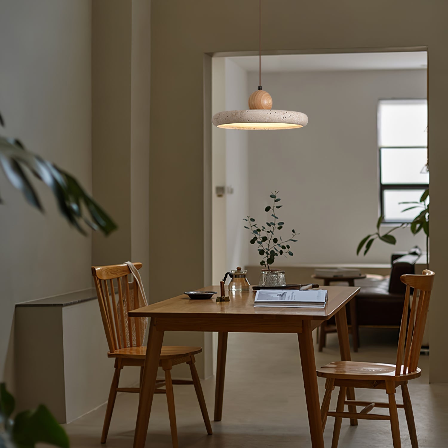Opalyn Suspension Travertine Wood