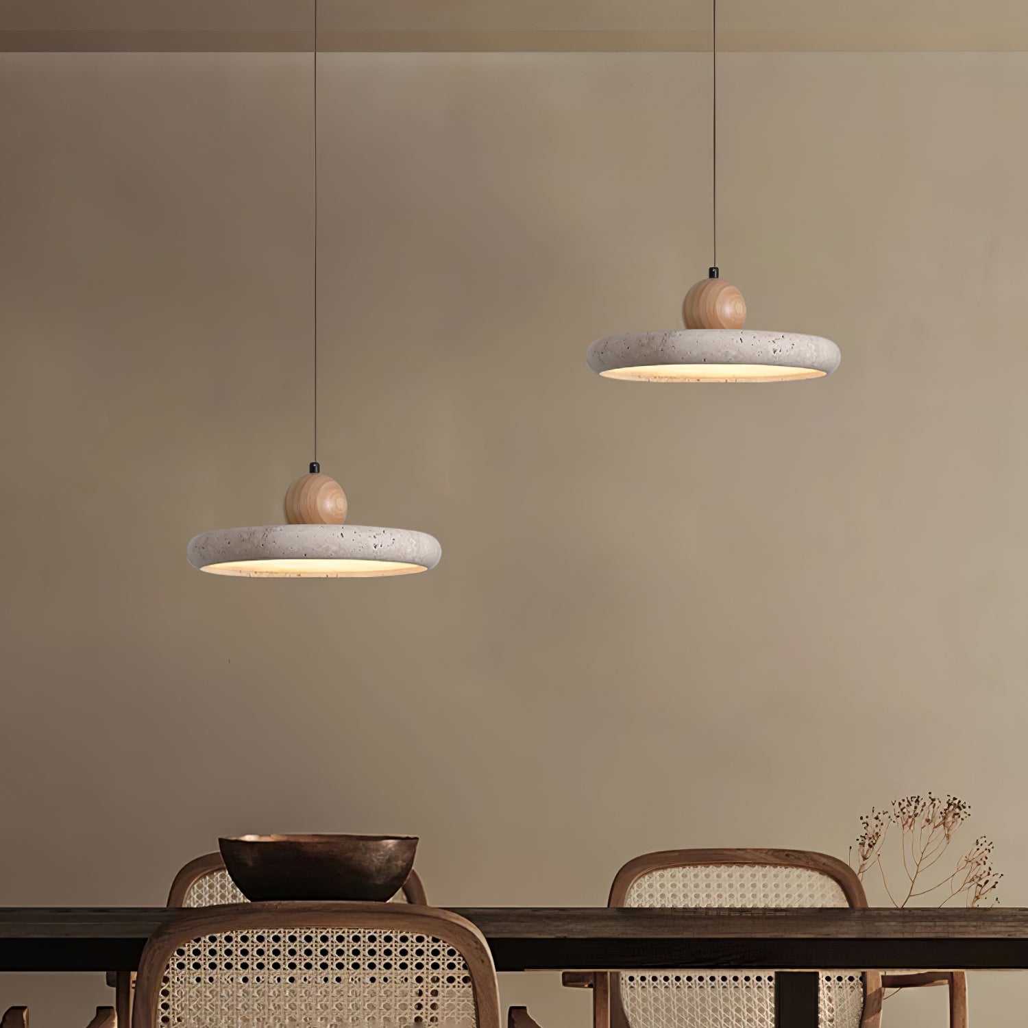 Opalyn Suspension Travertine Wood