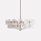 Modern Amber Glass Chandelier