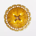 Modern Amber Glass Chandelier