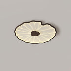 Solara Lotus Leaf Ceiling Light with Wood Finish