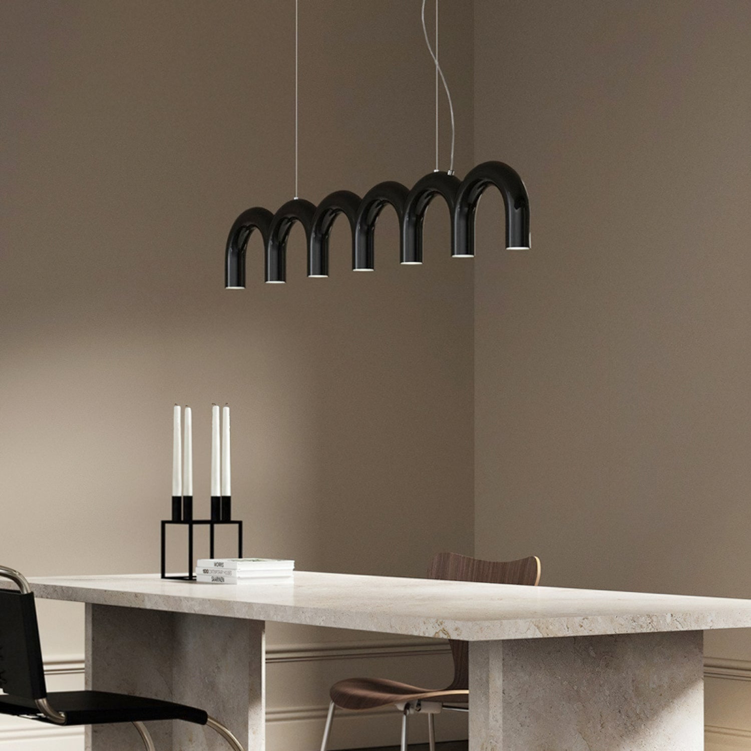 M Shaped Circle Chandelier