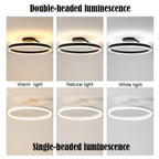 Solen Modern Circle Flush Mount Ceiling Light, Black & White