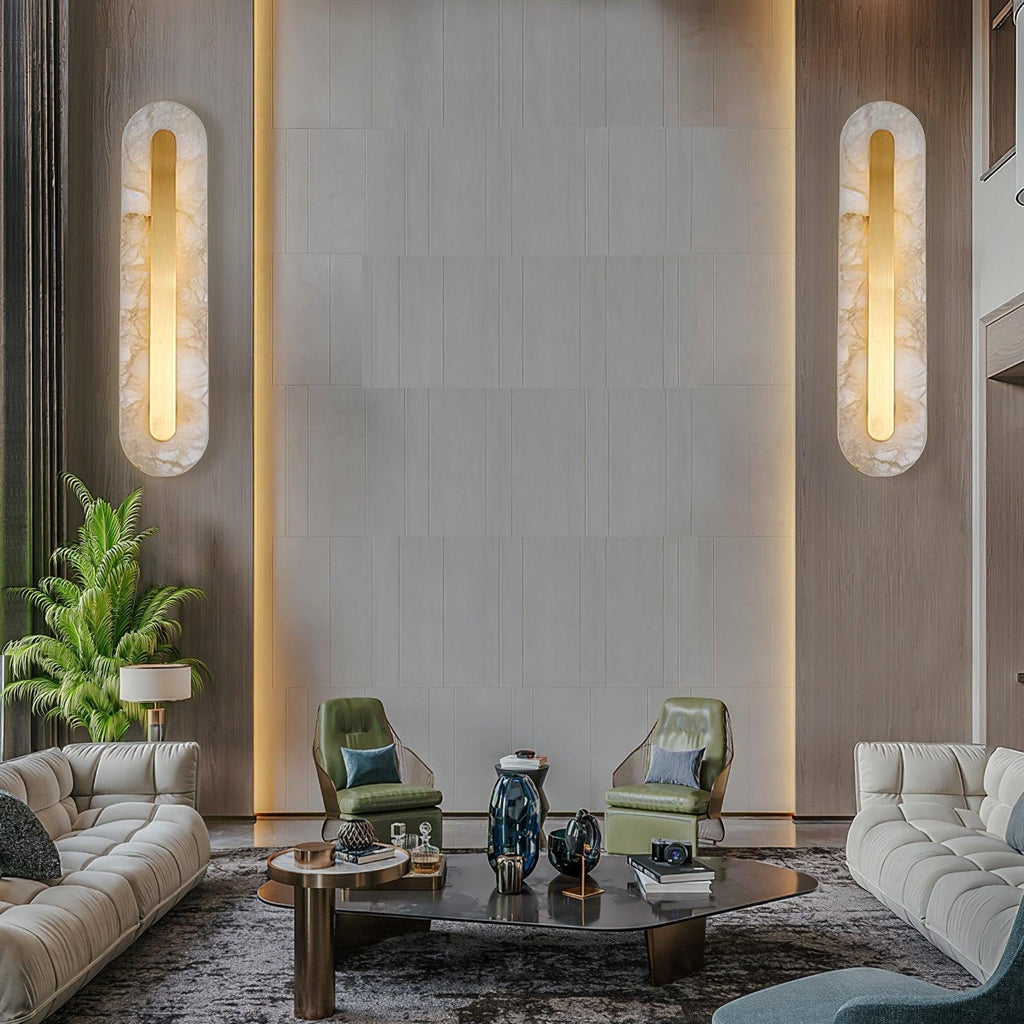 Hurn Alabaster Rounded Wall Lamp