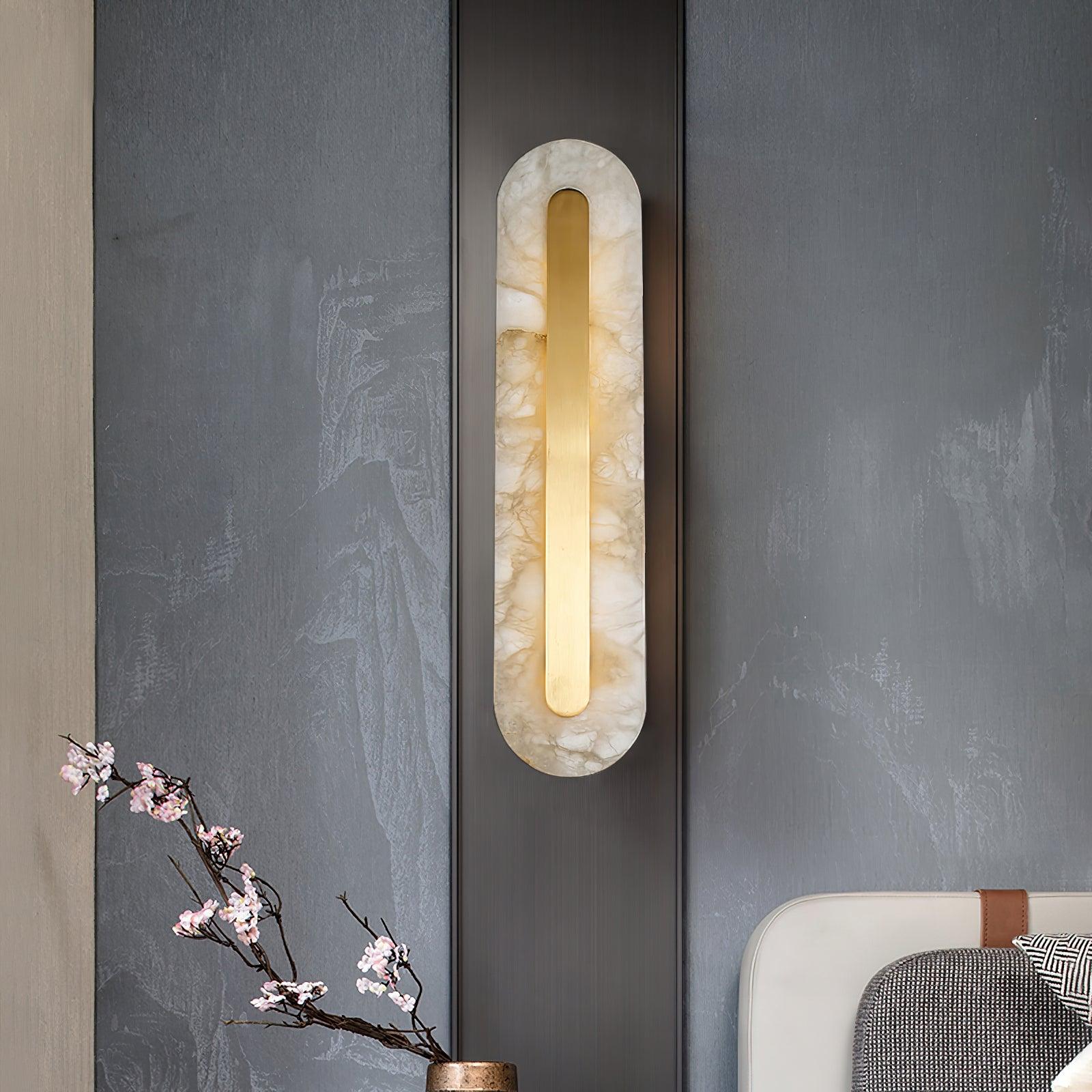 Hurn Alabaster Rounded Wall Lamp