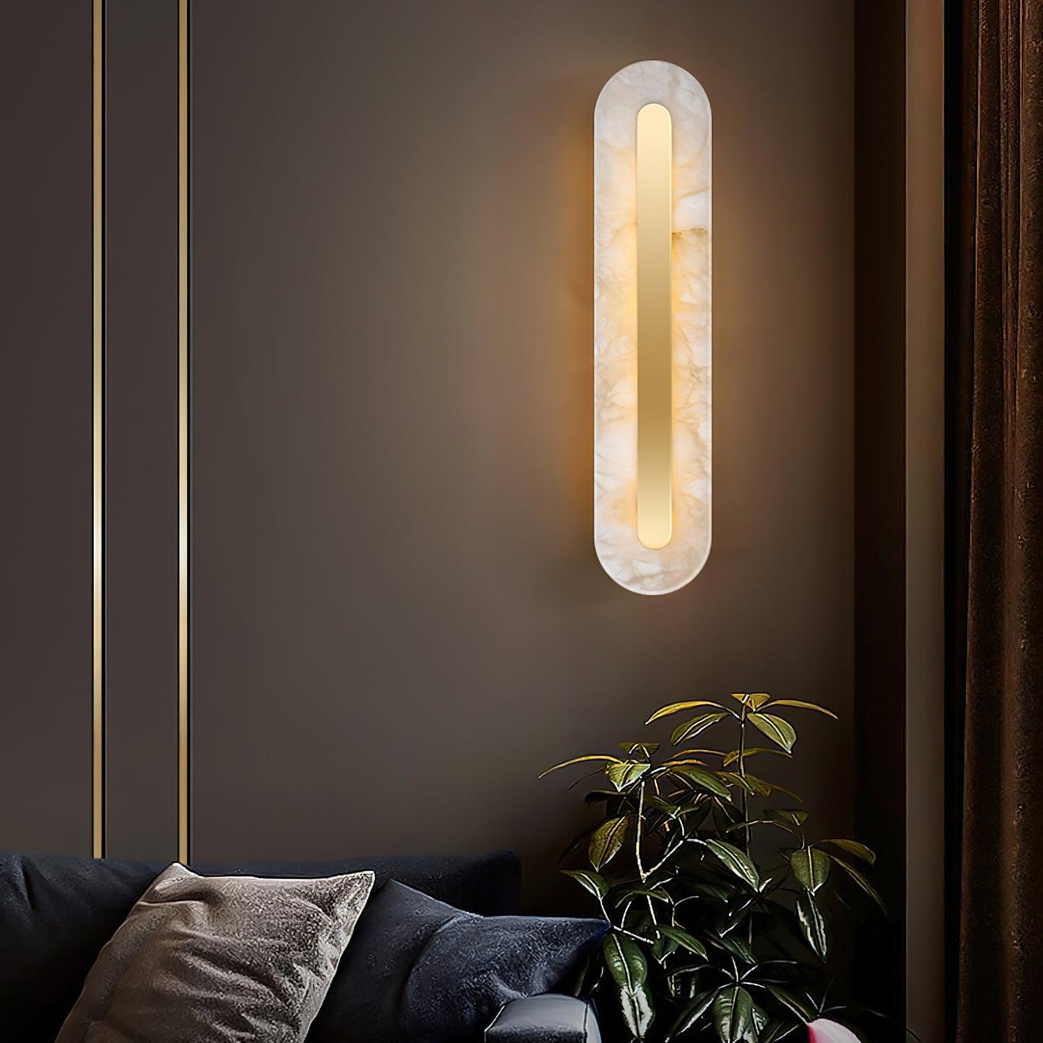 Hurn Alabaster Rounded Wall Lamp