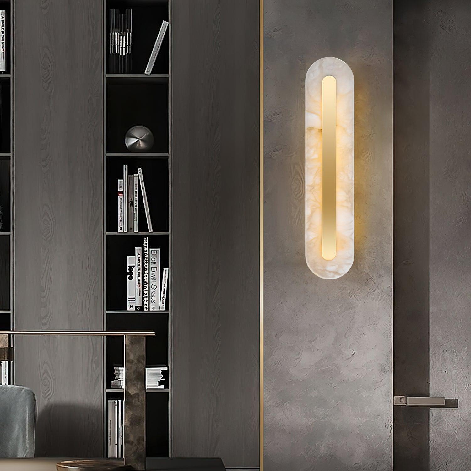 Hurn Alabaster Rounded Wall Lamp