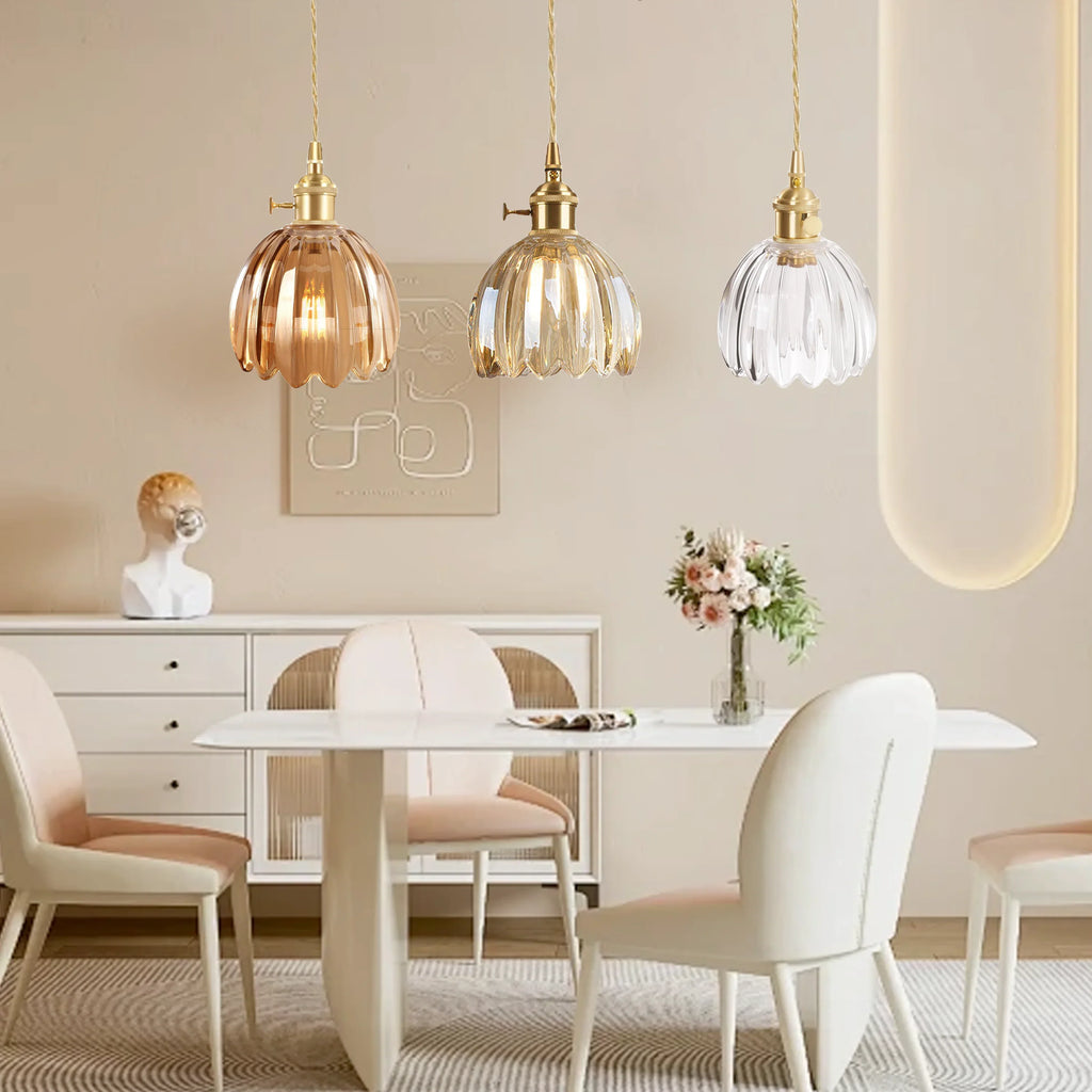Marlee Petite Glass Flower Pendant Light