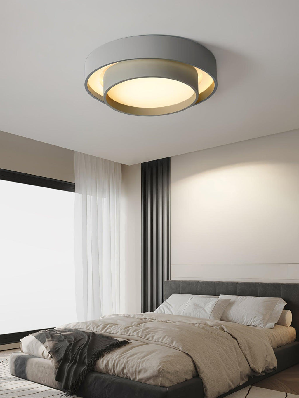 Double Layer Cylinder Modern Ceiling Lamp