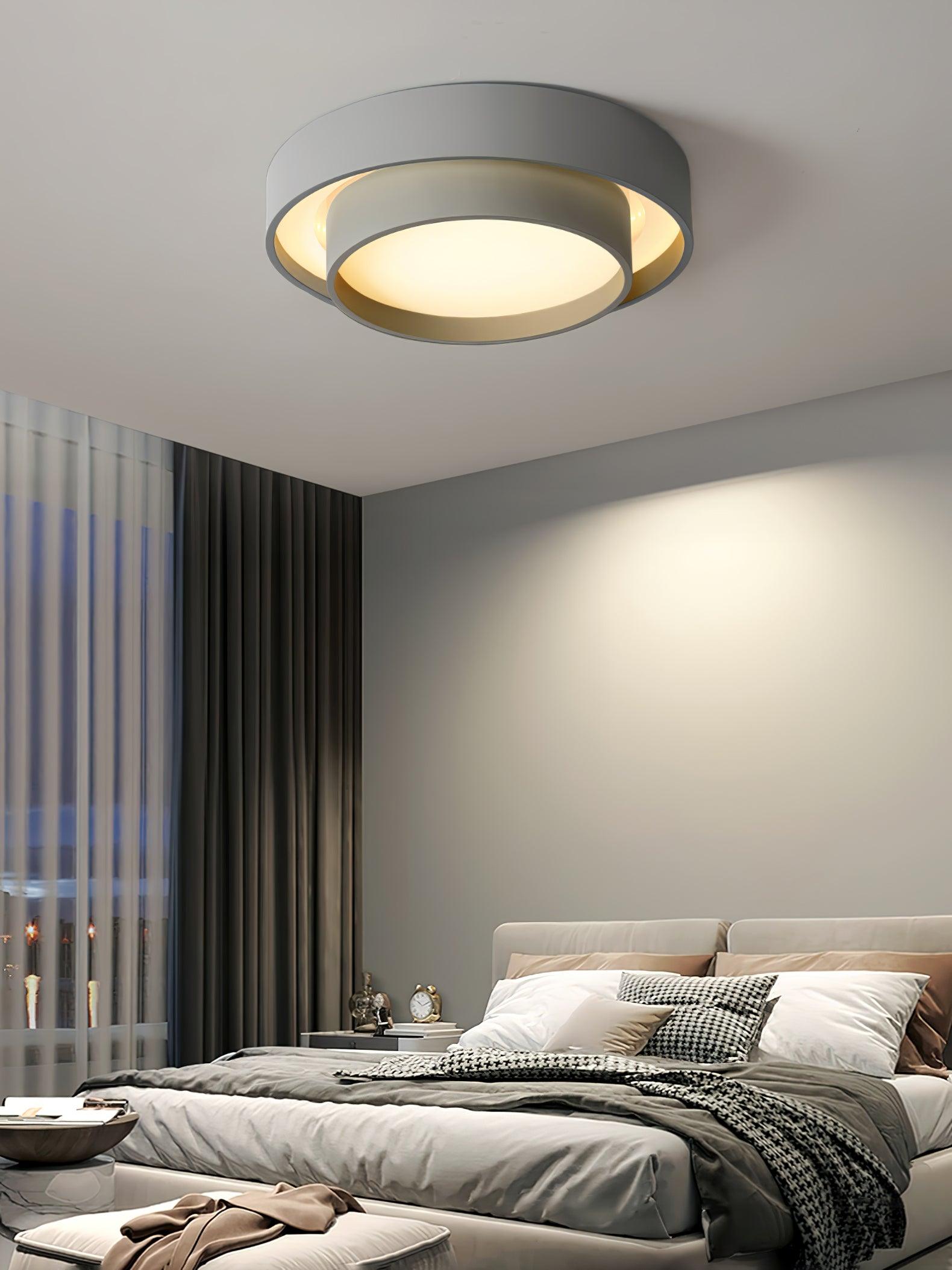 Double Layer Cylinder Modern Ceiling Lamp