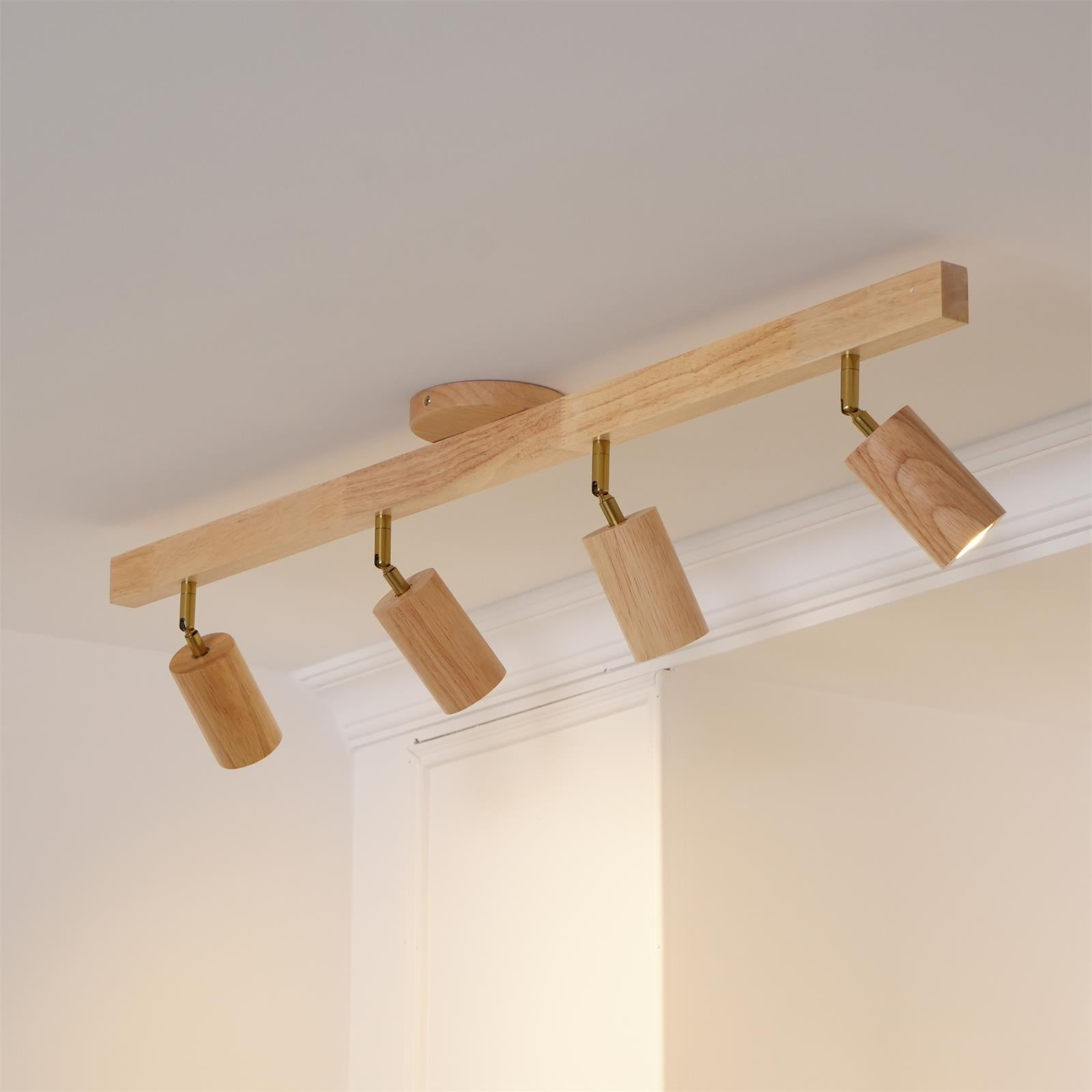 Veril Track Lighting Spotlight Wood