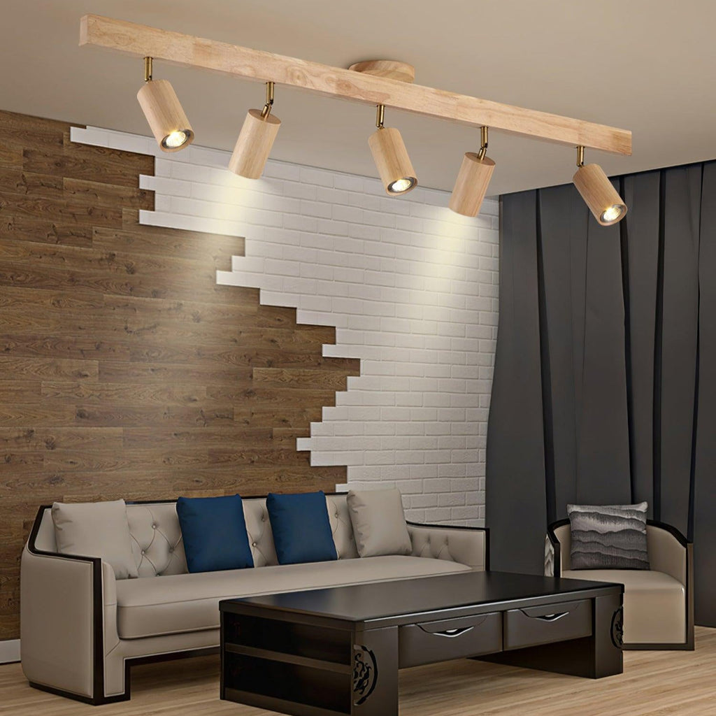 Veril Track Lighting Spotlight Wood