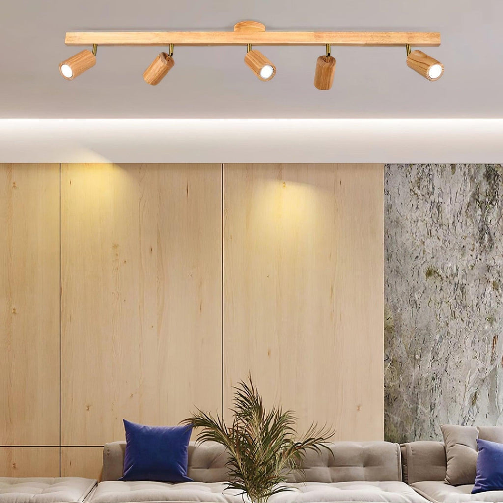 Veril Track Lighting Spotlight Wood