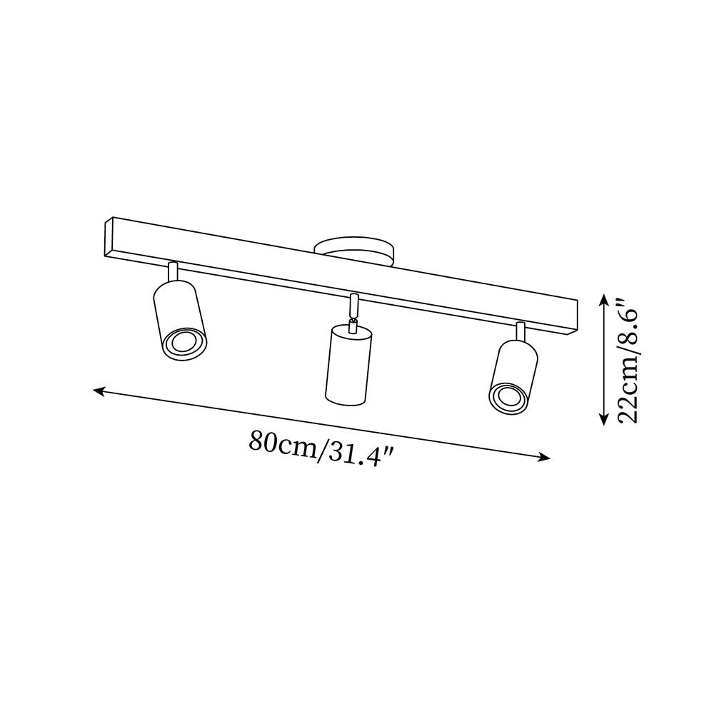 Veril Track Lighting Spotlight Wood