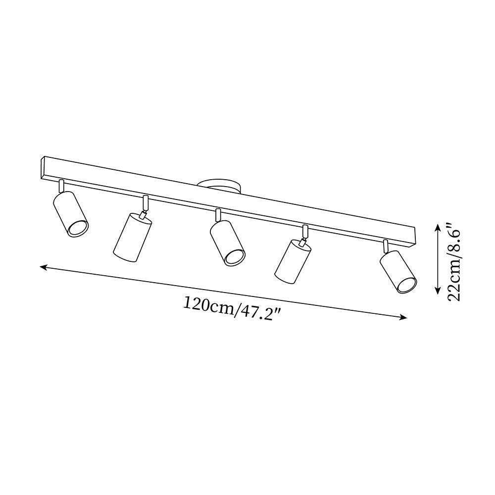 Veril Track Lighting Spotlight Wood
